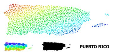 Porto Riko 'nun Vektör Spektrumu Gradyan Pikselleştirilmiş Haritası