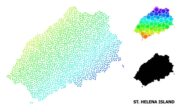 Карта векторного спектра острова Святой Елены — стоковый вектор