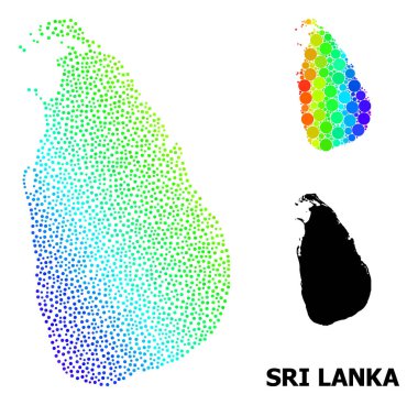 Sri Lanka 'nın Vektör Spektral Nokta Haritası