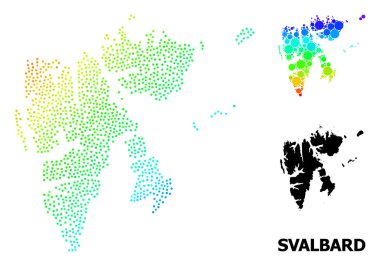 Svalbard Adalarının Vektör Spektral Nokta Haritası