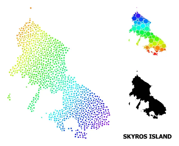 Векторная гравитационная карта острова Скайрос — стоковый вектор