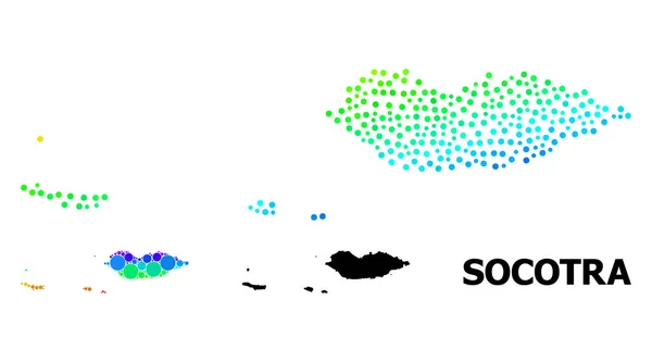 Векторная спектральная карта архипелага Сокотра — стоковый вектор
