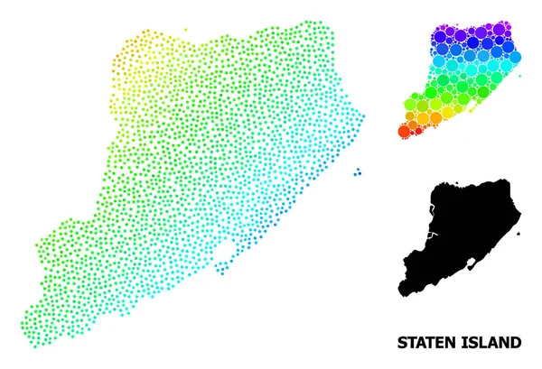 Карта векторного спектра Стейтен-Айленда — стоковый вектор
