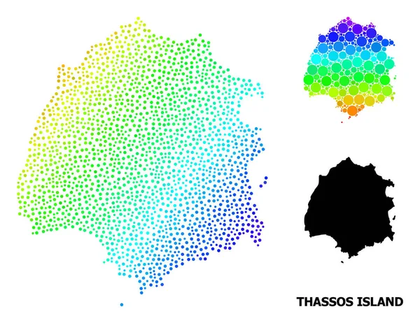 Карта векторного спектра острова Тассос — стоковый вектор