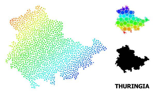 Vector Spectrum Pixelated Map of Thuringia State