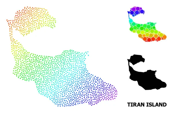 Векторная спектральная карта острова Тиран — стоковый вектор