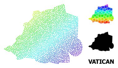 Vatikan 'ın Vektörel Noktalı Haritası