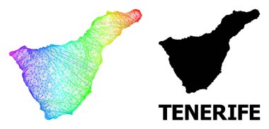 Spektrum Gradyanlı Tenerife Adası Ağ Haritası