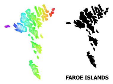 Spektrum Gradyanlı Faroe Adalarının Ağ Haritası