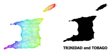 Spektrum Gradyan ile Trinidad ve Tobago 'nun Ağ Haritası