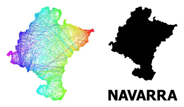 Mapa eclosionado de la Provincia de Navarra con Gradiente de Espectro — Vector de stock