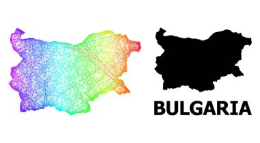 Bulgaristan 'ın Spektrum Gradyanlı Ağ Haritası