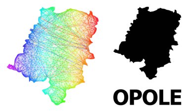 Network Map of Opole Province with Spectrum Gradient clipart