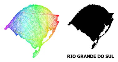 Linear Map of Rio Grande Do Sul State with Spectral Gradient clipart