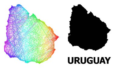 Hayali Gradyan ile Yumurtadan Çıkan Uruguay Haritası