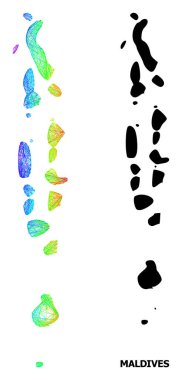 Spektrum Gradyanlı Maldivler Ağ Haritası