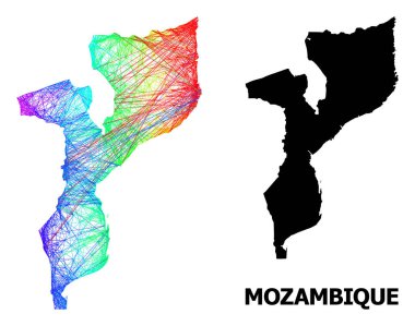 Spektrum Gradyan ile Yumurtadan Çıkan Mozambik Haritası