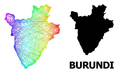 Spektrum Gradyanlı Burundi Ağ Haritası