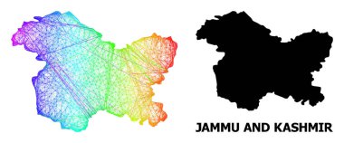 Spektrum Gradyan ile Jammu ve Kashmir 'in Doğrusal Haritası