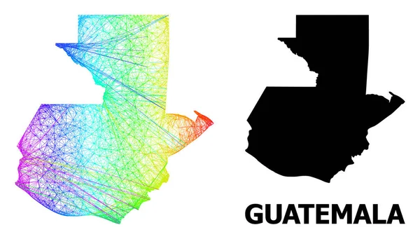 Čistá mapa Guatemaly se spektrálním gradientem — Stockový vektor