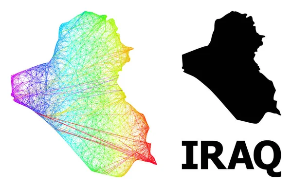 Vylíhnutá mapa Iráku se spektrálním gradientem — Stockový vektor