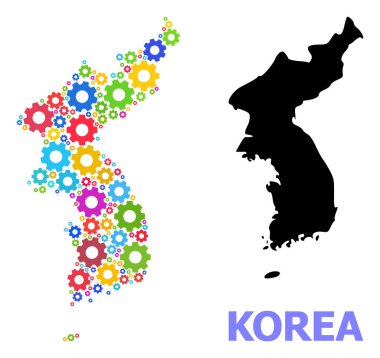 Çok Renkli Tekerleklerin Kore Hizmet Kompozisyon Haritası
