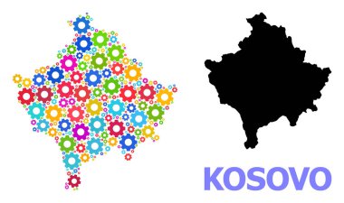 Kosova 'nın Renkli Tekerlekler Mühendislik Kompozisyon Haritası