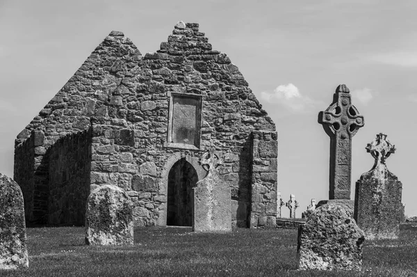 Rovine Monastiche Clonmacnoise Uno Los Principales Centros Religiosos Culturales Europa —  Fotos de Stock