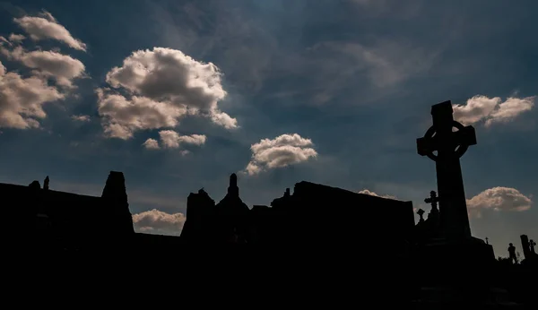 Rovine Monastiche Clonmacnoise Uno Dei Principali Centri Religiosi Culturali Europa — Stockfoto