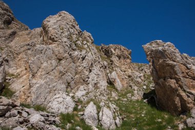 Abruzzo, Gran Sasso d 'Italia. Il massiccio montuoso pi alto dell 'Appennino continentale, situation ato nell' Appennino centrale, interamente in Abruzzo. Yükseklik: 2.912 metre