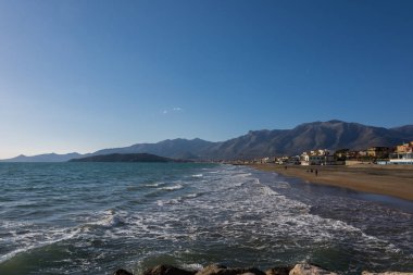 Marina di Minturno, Lazio, Gaeta. Spettacolare panorama del litorale Tirreno