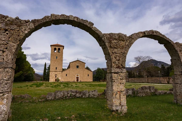 Rocchetta Volturno Isernia Molise Abbazia Benedettina San Vincenzo Volturno Storica — Stockfoto