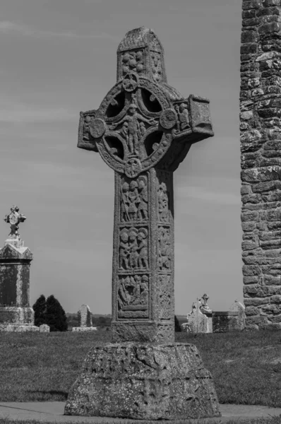 Rovine Monastiche Clonmacnoise Uno Los Principales Centros Religiosos Culturales Europa —  Fotos de Stock