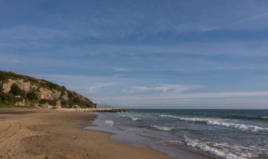Marina di Minturno, Lazio, Gaeta. Spettacolare panorama del litorale Tirreno 