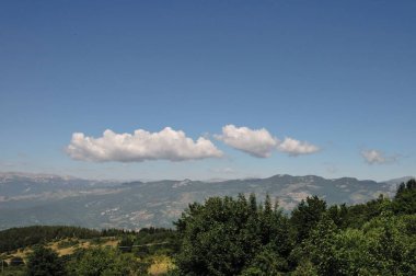 Molise peyzaj Capracotta görüldü, İtalyan kasabası 871 ısnia eyaletindeki sakinleri, Molise.