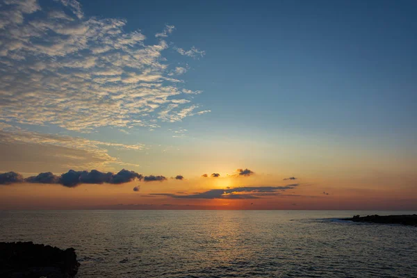 Mar Adriático Ostuni Puglia Nascer Sol Estância Balnear Renomada Localizada — Fotografia de Stock