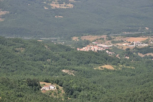 Paisagem Molise Vista Capracota Cidade Italiana 871 Habitantes Província Isernia — Fotografia de Stock