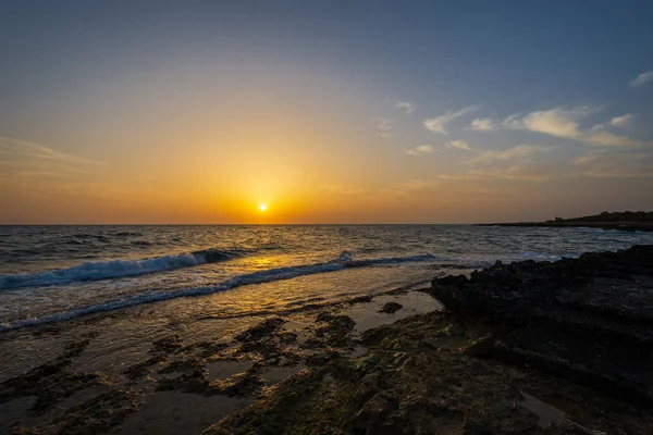 Mar Adriático Ostuni Puglia Amanecer Reconocido Balneario Situado Corazón Salento — Foto de Stock