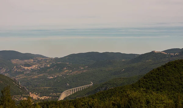 Abruzzo Spectacular Summer Views Viewpoint Rio Verde Waterfalls Province Chieti — Stock Photo, Image