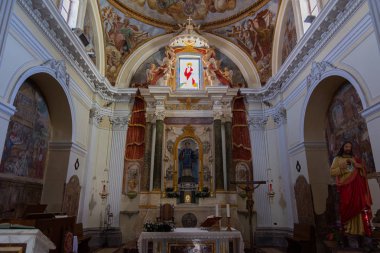 Colli a Volturno, Isernia, Molise. Aziz Leonardo Kilisesi. Wiew