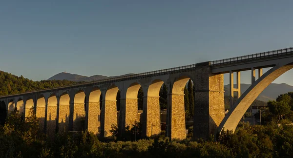 Isernia Molise Itália Ponte Ferroviária Santo Spirito Vista — Fotografia de Stock