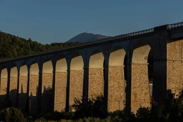 Isernia Molise Italia Ponte Ferroviario Santo Spirito Vista — Foto Stock