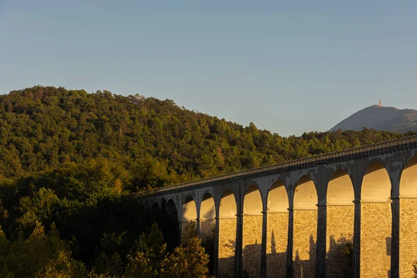 Isernia Molise Itália Ponte Ferroviária Santo Spirito Vista — Fotografia de Stock