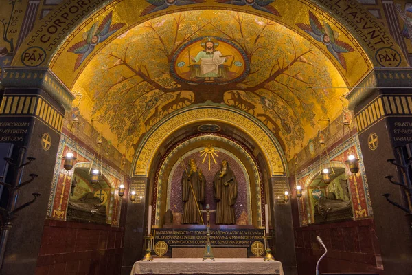 Abbaye Montecassino Est Monastère Bénédictin Situé Sur Sommet Montecassino Dans — Photo