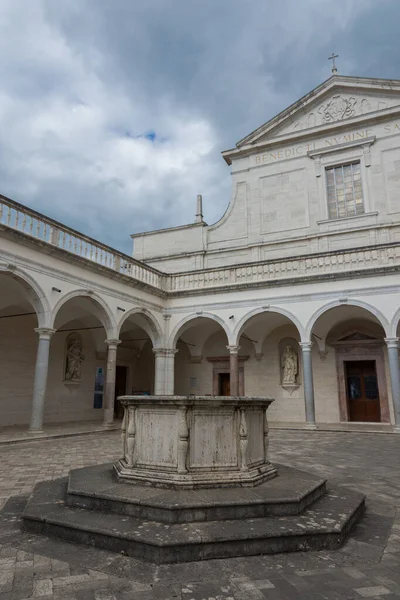 Abbey Montecassino Benedictine Monastery Located Summit Montecassino Lazio — Stock Photo, Image