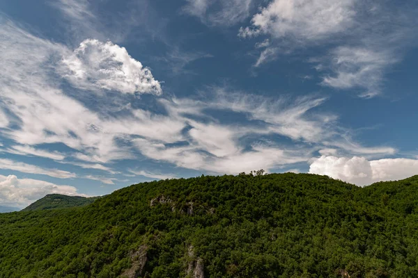 Molise Paisaje Visto Desde Pueblo Carpinone — Foto de Stock