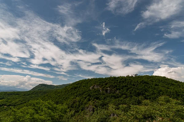 Molise Paisaje Visto Desde Pueblo Carpinone — Foto de Stock