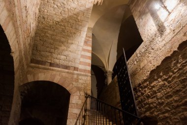 Assisi, Umbria, Perugia, San Francesco Bazilikası. Yukarı Kilise 'ye. Görünüm