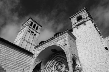 Assisi, Umbria, Perugia, San Francesco Bazilikası. Yukarı Kilise 'ye. Görünüm