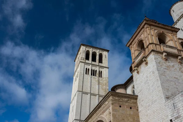 Asís Umbría Perugia Basílica San Francisco Iglesia Superior Vista Panorámica — Foto de Stock